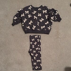George Kids Matching Set - Black and Cream